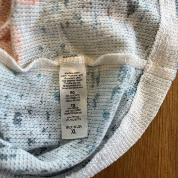 Whimsy Rose Women's Thermal Top Size XL Floral Colorful Boho Hippie Artsy - Picture 12 of 14